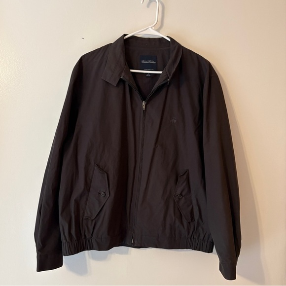 Brooks Brothers Men’s Charcoal Gray Bomber Zip Up Jacket Size Medium - Picture 1 of 5
